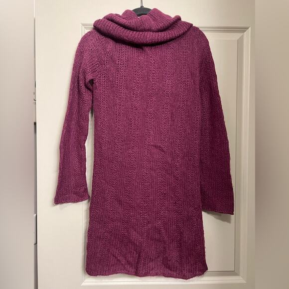 Wooden Ships Purple Cowl Neck Knit Sweater Dress Size S/M - Picture 3 of 6